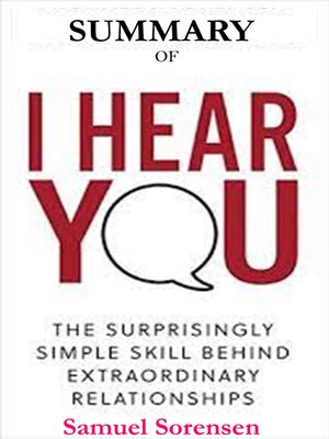 cover image of SUMMARY OF I HEAR YOU by Michael S. Sorensen